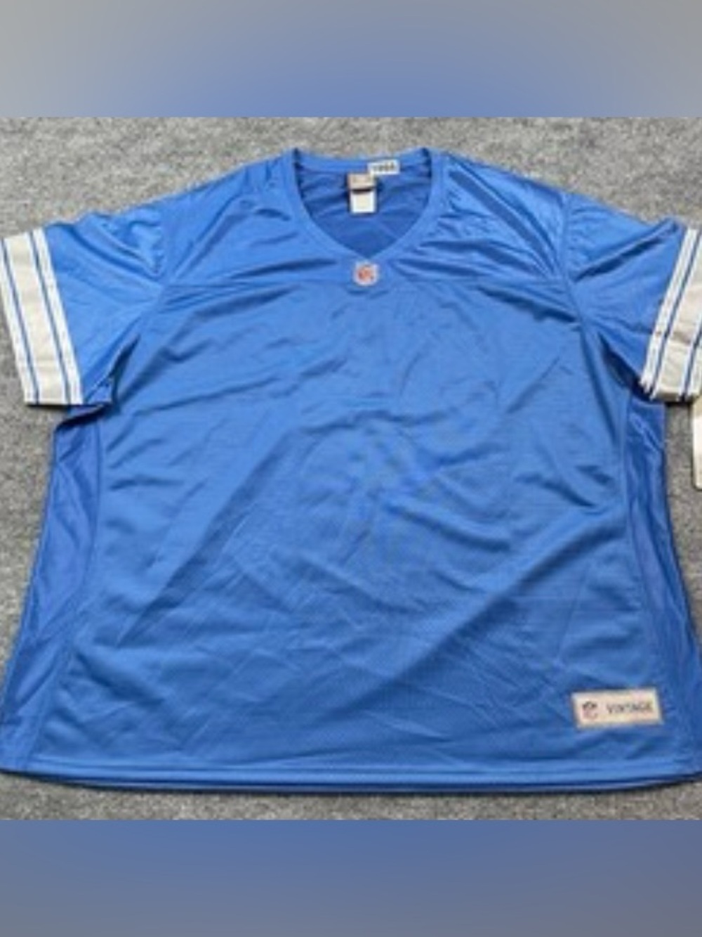 Blue Vintage Detroit Lions NFL jersey. V-Neck youth Football Jersey Shirt